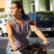 Riding a bike on the streets of South Beach
